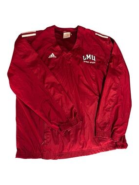 adidas Red LMU Event Staff Pullover Windbreaker